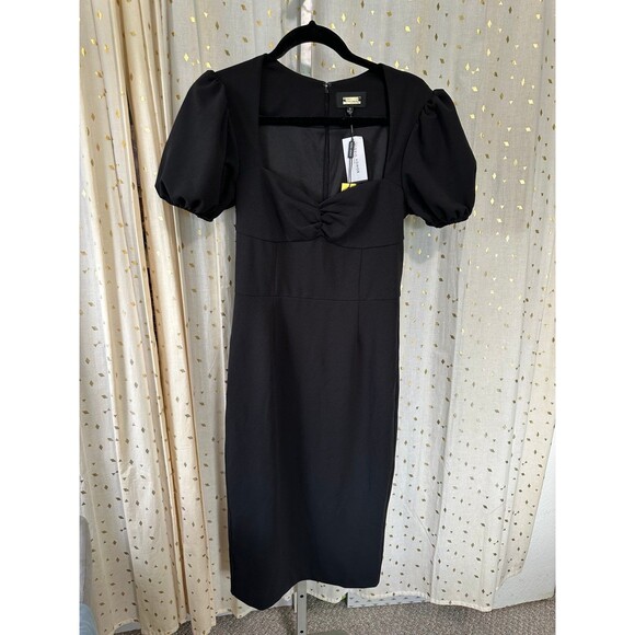 NWT Alexia Admor Micaela D5051 Puff Sleeve Sweetheart Midaxi Sheath Dress S - Picture 2 of 7